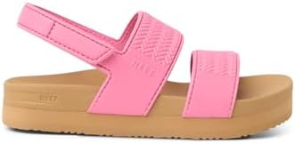 REEF Girls ToddlerLittle Kid Water Vista Platform Sandal, Water Friendly, Adjustable Strap Pink CosmosTan