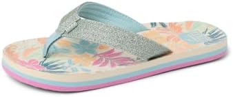 REEF Girls Kids Ahi Beach Flip Flop, Soft Cushion Footbed, Water Friendly Tropical Floral