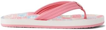 REEF Girls Kids Ahi Beach Flip Flop, Soft Cushion Footbed, Water Friendly Sunset Stamp