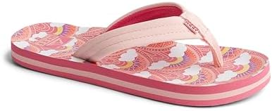 REEF Girls Kids Ahi Beach Flip Flop, Soft Cushion Footbed, Water Friendly initial