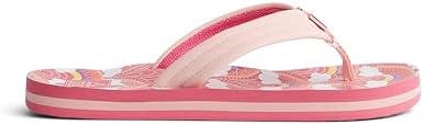 REEF Girls Kids Ahi Beach Flip Flop, Soft Cushion Footbed, Water Friendly initial