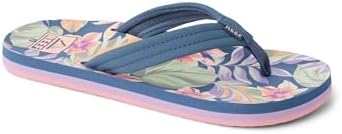 REEF Girls Kids Ahi Beach Flip Flop, Soft Cushion Footbed, Water Friendly initial