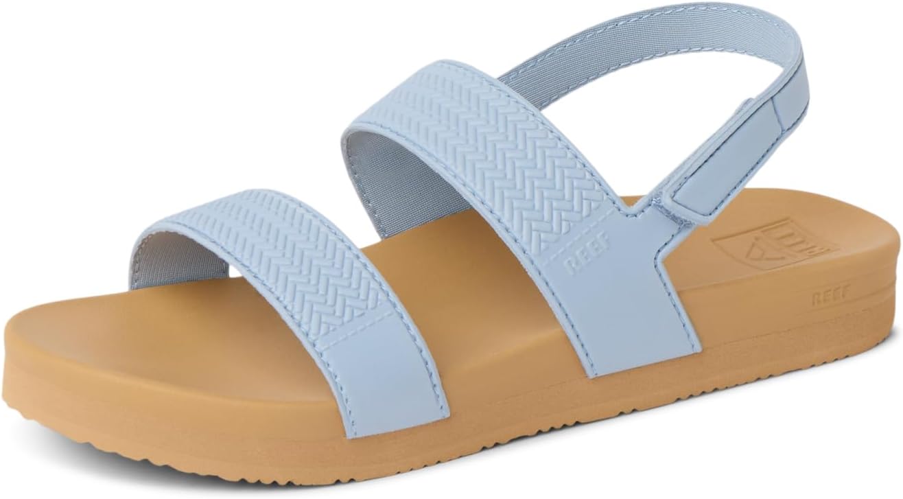 REEF Girls Kids Water Vista Platform Sandal, Water Friendly, Adjustable Strap Dusty Blue