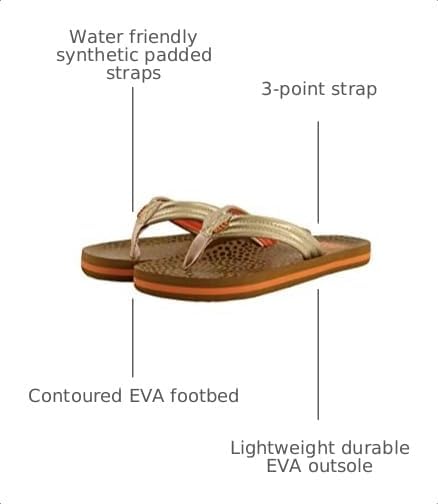 REEF Girls Kids Ahi Beach Flip Flop, Soft Cushion Footbed, Water Friendly Wild