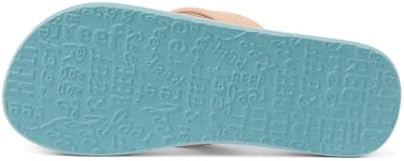REEF Girls Kids Ahi Beach Flip Flop, Soft Cushion Footbed, Water Friendly Peach-blue Animal