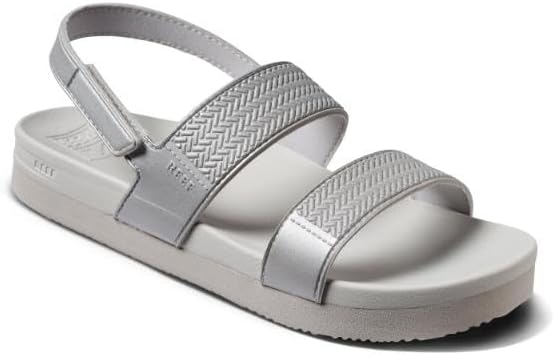 REEF Girls Kids Water Vista Platform Sandal, Water Friendly, Adjustable Strap Silver