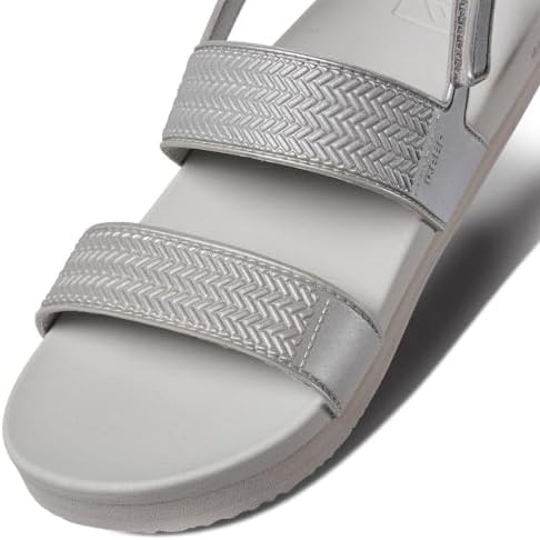 REEF Girls Kids Water Vista Platform Sandal, Water Friendly, Adjustable Strap Silver