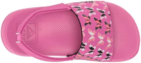 REEF Girls ToddlerLittle Kids One Slide Sandal Orchid Butterfly