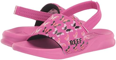 REEF Girls ToddlerLittle Kids One Slide Sandal Orchid Butterfly