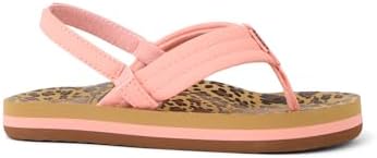 REEF Girls ToddlerLittle Kid Ahi Beach Flip Flop, Soft Cushion Footbed, Water Friendly LeopardCanyon Sunset