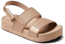 REEF Girls Kids Water Vista Platform Sandal, Water Friendly, Adjustable Strap Golden Hour