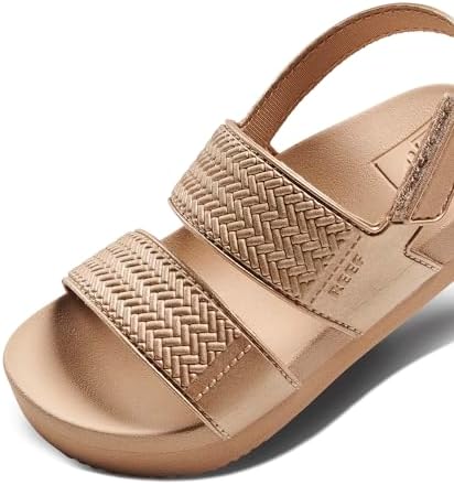 REEF Girls Kids Water Vista Platform Sandal, Water Friendly, Adjustable Strap Golden Hour