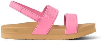 REEF Girls Kids Water Vista Platform Sandal, Water Friendly, Adjustable Strap Pink CosmosTan