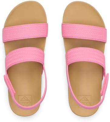REEF Girls Kids Water Vista Platform Sandal, Water Friendly, Adjustable Strap Pink CosmosTan