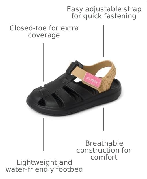 REEF Totally Beachin (Little Kid) BlackTan