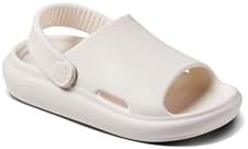 Reef ToddlerLittle Kid Rio Slide Sandal, Super Soft Molded EVA Footbed, Lightweight, Water Friendly, Backstrap, Whisper White, 6