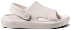 Reef ToddlerLittle Kid Rio Slide Sandal, Super Soft Molded EVA Footbed, Lightweight, Water Friendly, Backstrap, Whisper White, 6