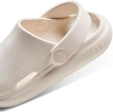 Reef ToddlerLittle Kid Rio Slide Sandal, Super Soft Molded EVA Footbed, Lightweight, Water Friendly, Backstrap, Whisper White, 6