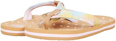 REEF Girls Kids Ahi Beach Flip Flop, Soft Cushion Footbed, Water Friendly Watercolor