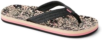 REEF Girls Kids Ahi Beach Flip Flop, Soft Cushion Footbed, Water Friendly initial