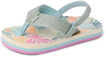 REEF Girls ToddlerLittle Kid Ahi Beach Flip Flop, Soft Cushion Footbed, Water Friendly Tropical Floral