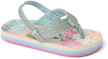 REEF Girls ToddlerLittle Kid Ahi Beach Flip Flop, Soft Cushion Footbed, Water Friendly Tropical Floral