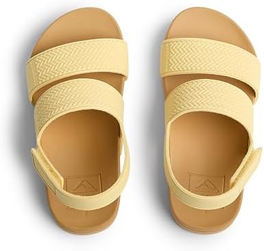 REEF Girls Kids Water Vista Platform Sandal, Water Friendly, Adjustable Strap Pale Banana