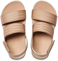 REEF Girls ToddlerLittle Kid Water Vista Platform Sandal, Water Friendly, Adjustable Strap Golden Hour