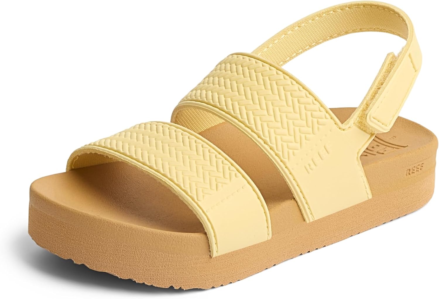 REEF Girls Kids Water Vista Platform Sandal, Water Friendly, Adjustable Strap Pale Banana