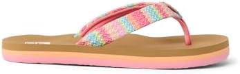 REEF Girls Kids Ahi Beach Flip Flop, Soft Cushion Footbed, Water Friendly Baja Pink