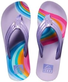 REEF Girls Kids Ahi Beach Flip Flop, Soft Cushion Footbed, Water Friendly initial