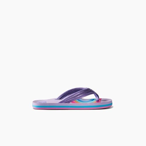REEF Girls Kids Ahi Beach Flip Flop, Soft Cushion Footbed, Water Friendly initial