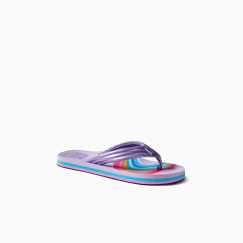REEF Girls Kids Ahi Beach Flip Flop, Soft Cushion Footbed, Water Friendly initial