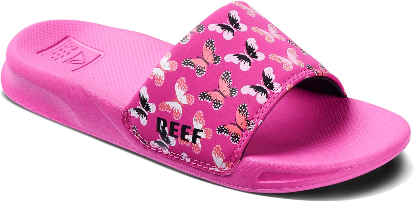 Reef Girls Kids One Slide Sandal Orchid Butterfly