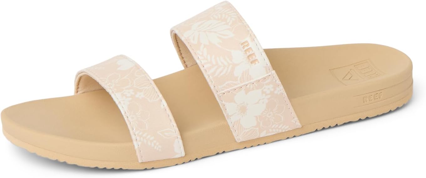REEF Cushion Vista (Big Kid) WhiteFloral Tan