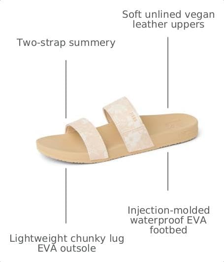 REEF Cushion Vista (Big Kid) WhiteFloral Tan