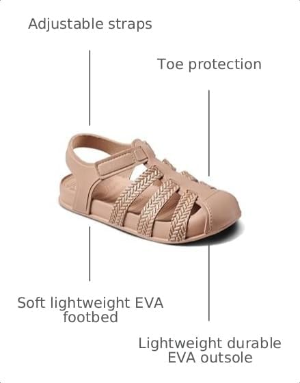 REEF Kids' Water Beachy Fisherman Sandals Golden Hour