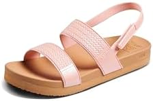 REEF Girls ToddlerLittle Kid Water Vista Platform Sandal, Water Friendly, Adjustable Strap Peach Parfait