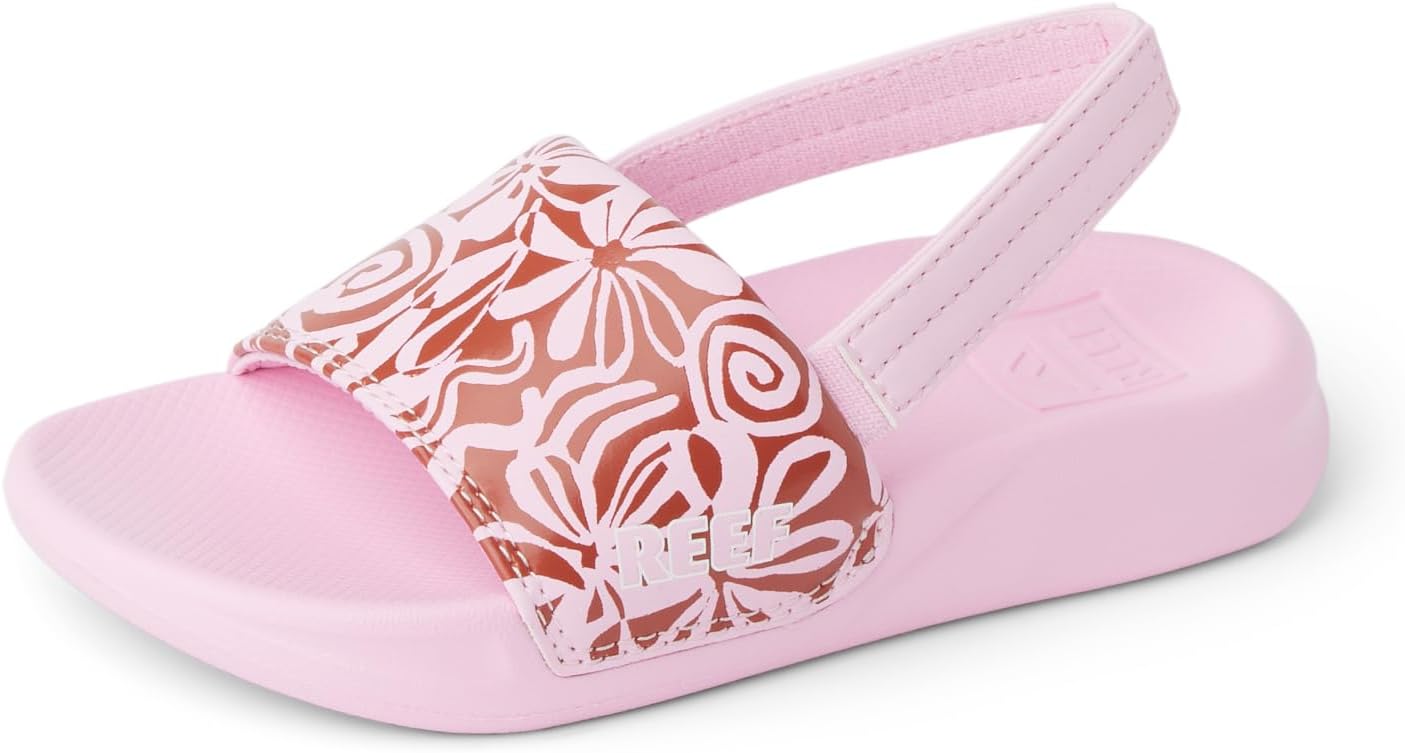 REEF Girls ToddlerLittle Kids One Slide Sandal Pink Modern Floral