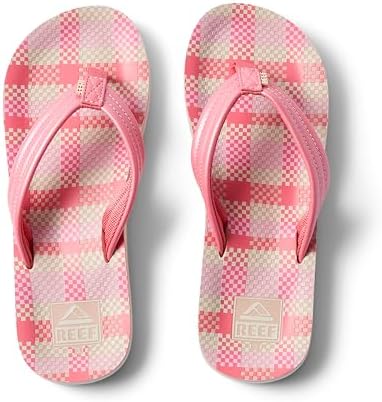 REEF Girls Kids Ahi Beach Flip Flop, Soft Cushion Footbed, Water Friendly initial