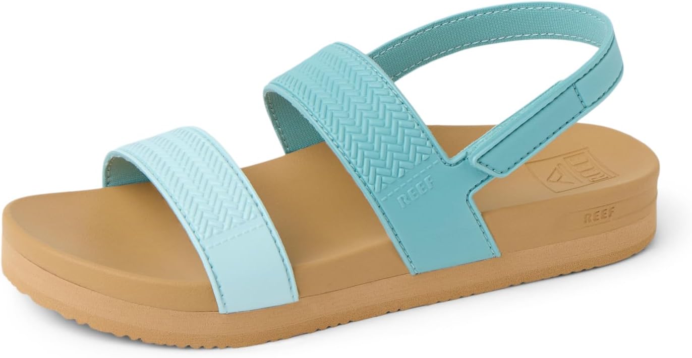 REEF Girls Kids Water Vista Platform Sandal, Water Friendly, Adjustable Strap Aqua Haze