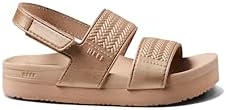 REEF Girls Kids Water Vista Platform Sandal, Water Friendly, Adjustable Strap Golden Hour