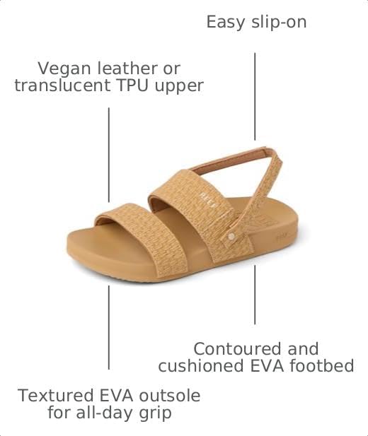 REEF Girls ToddlerLittle Kids Cushion Vista Sandal TanTan