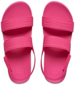 REEF Girls Kids Water Vista Platform Sandal, Water Friendly, Adjustable Strap Hot Pink