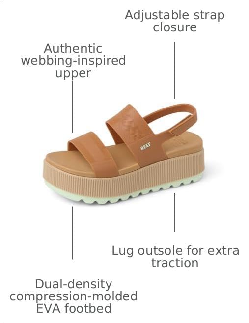 REEF Women's Sandals, Water Vista Higher Almond-ambrosia