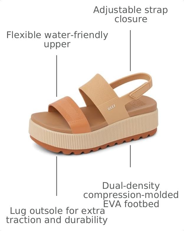 REEF Women's Sandals, Water Vista Higher Brown Duo