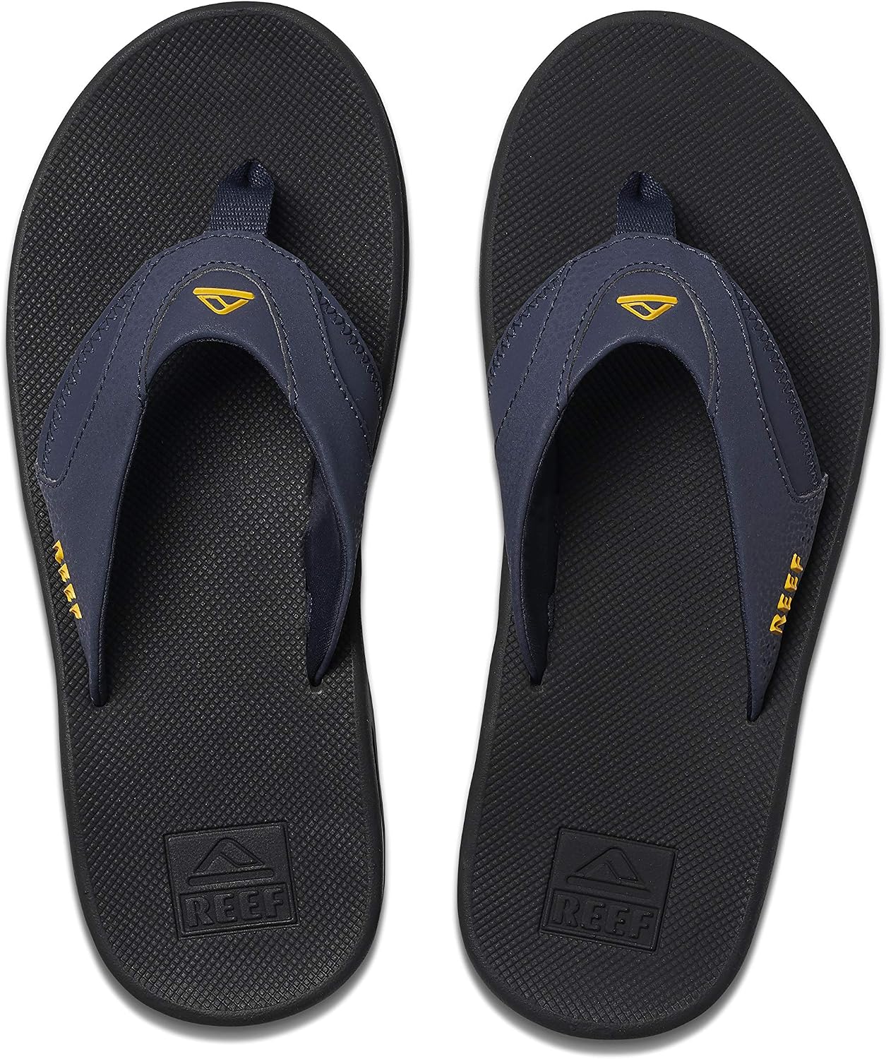 REEF Mens Sandals, Fanning NavyYellow
