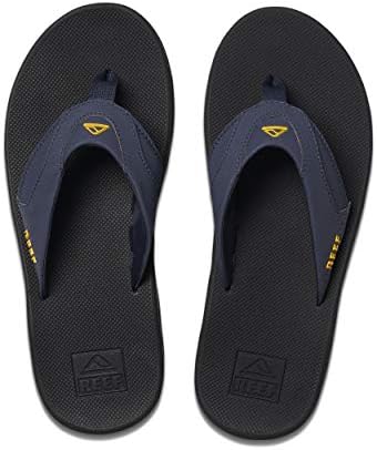REEF Mens Sandals, Fanning NavyYellow