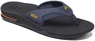 REEF Mens Sandals, Fanning NavyYellow