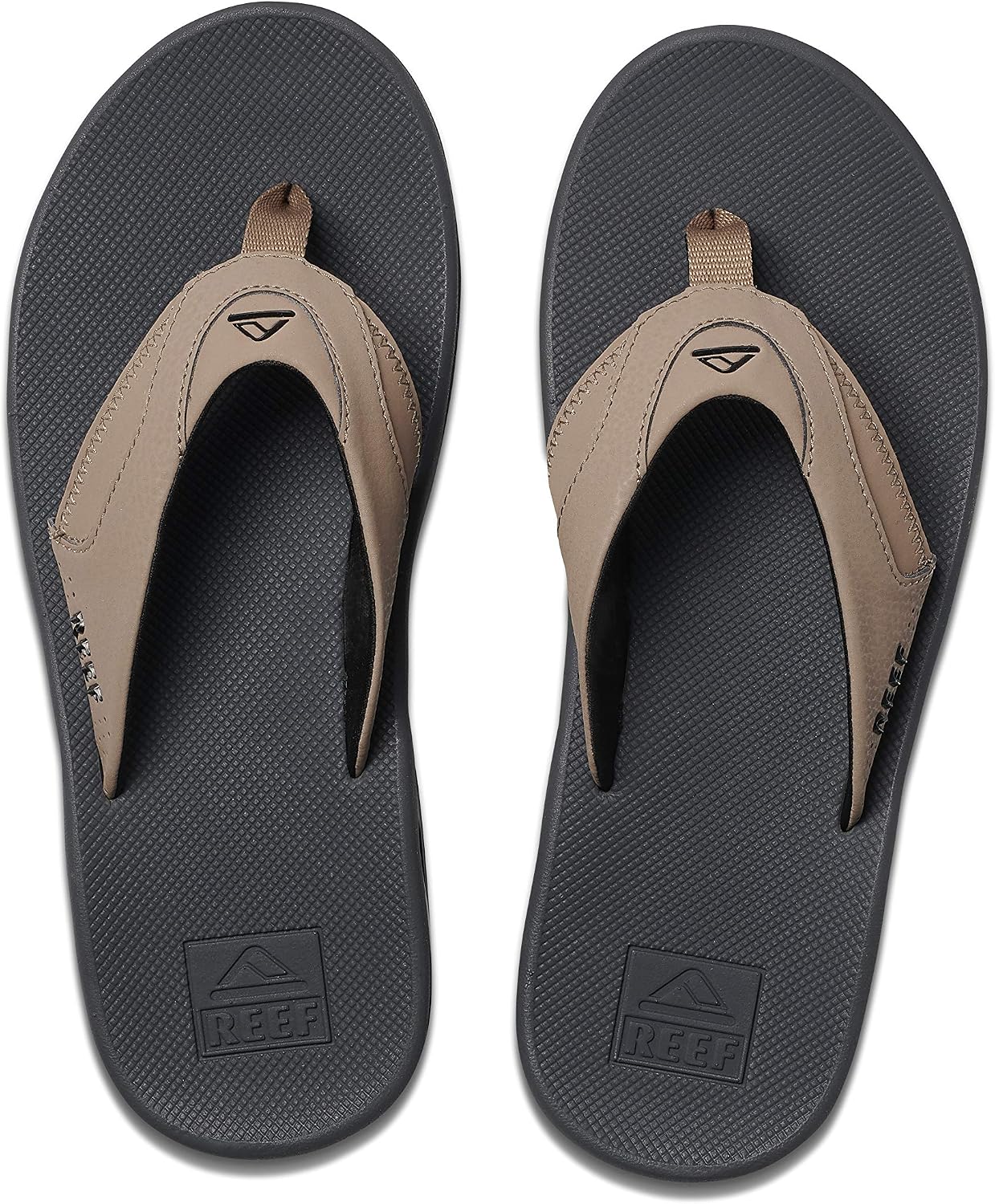 REEF Mens Sandals, Fanning TanBlackTan